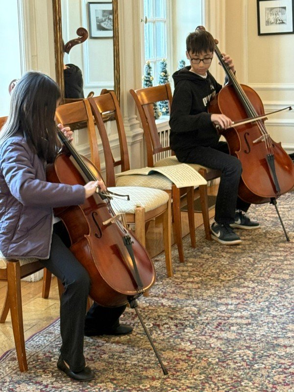 Cello students group class
